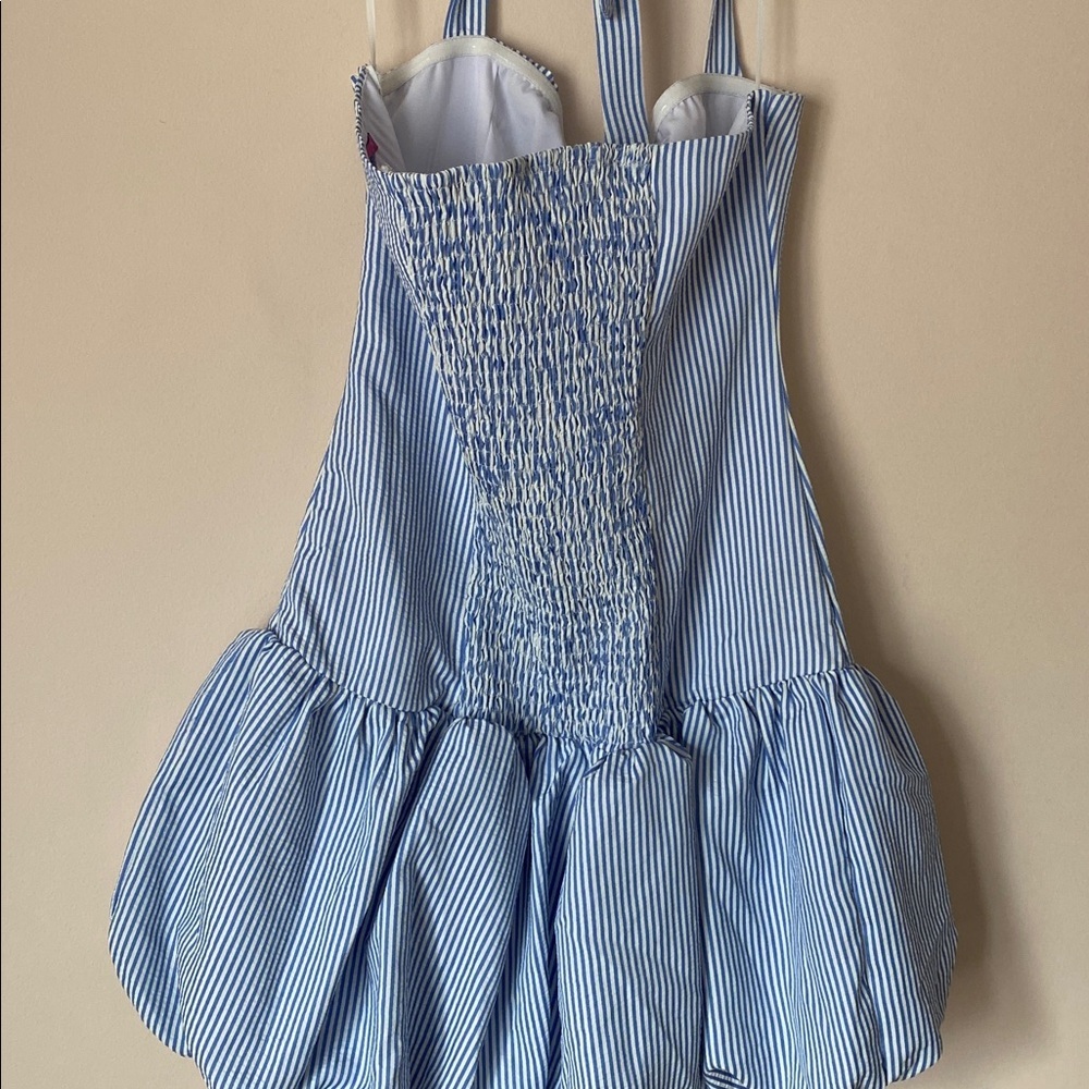 Edikted pinstripe bubble hem dress - Picture 5 of 8